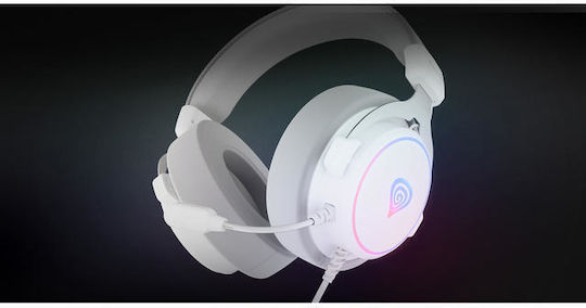 Genesis Neon 764 Over Ear Gaming Headset with Connection USB White