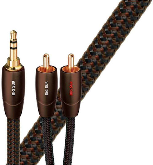 Audioquest Audio Cable 3.5mm Male - RCA Male Black 0.6m with Gold Plated Terminals Big Sur