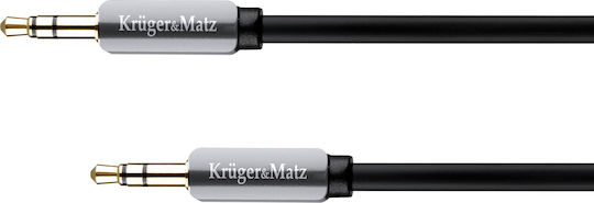Kruger & Matz 3.5mm Jack Cable Male - 3.5mm Male Gray 1.5m KM0338