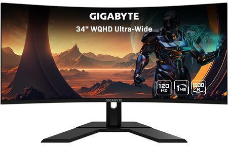 Gigabyte GS34WQC Ultrawide VA Gebogener Spiele-Monitor 34" QHD 3440x1440