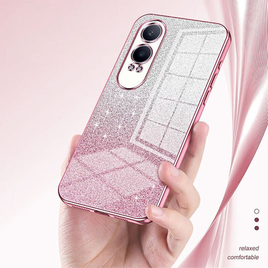 Gradient Glitter Umschlag Rückseite Silikon Rosa (OnePlus Nord CE)