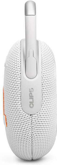 JBL Clip 5 Водоустойчиво Bluetooth високоговорител 7W с живот на батерията до 12 часа Бял