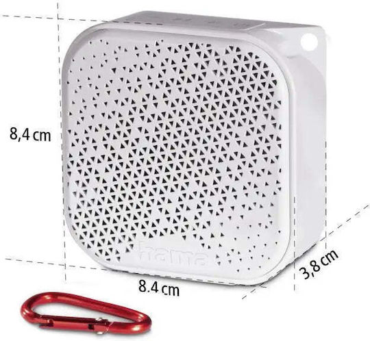 HAMA Pocket 3.0 Impermeabil Boxă Bluetooth 3W cu Radio și Durată de Baterie până la 2 ore Alb