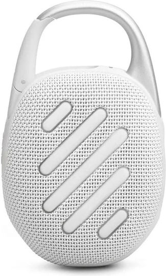 JBL Clip 5 Водоустойчиво Bluetooth високоговорител 7W с живот на батерията до 12 часа Бял