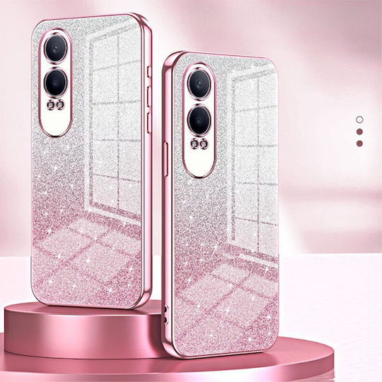 Gradient Glitter Umschlag Rückseite Silikon Rosa (OnePlus Nord CE)