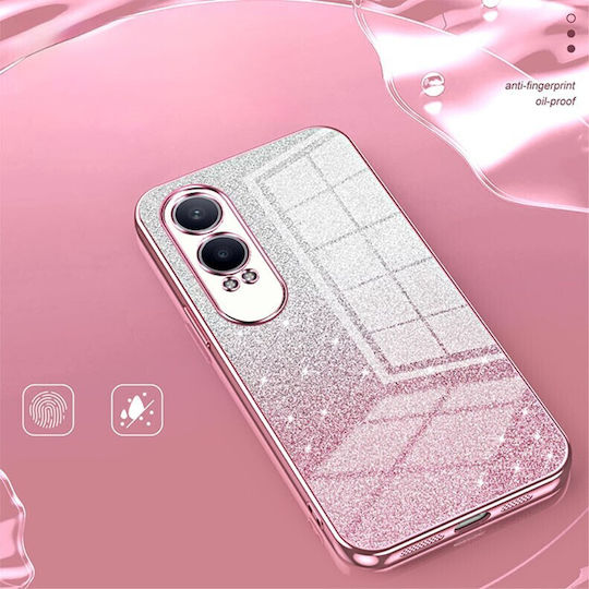 Gradient Glitter Umschlag Rückseite Silikon Rosa (OnePlus Nord CE)