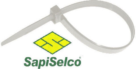 Sapiselco Cable Ties Plastic 540mm x 7.5mm in White Colour (100 pcs) SEL.2.437