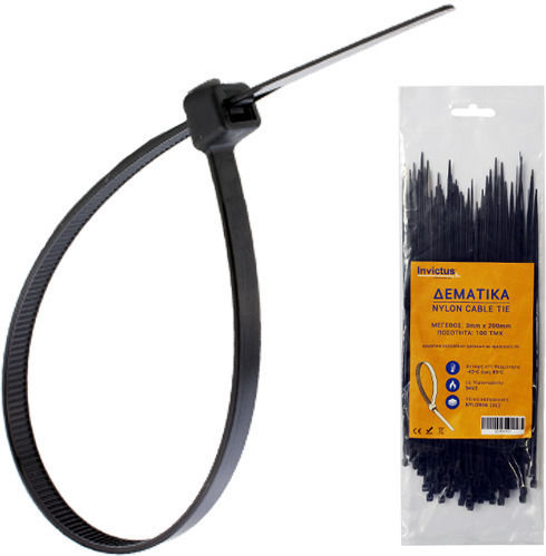 Cable Ties Plastic 300mm x 5mm in Black Colour (100 pcs) (22.03.0096)