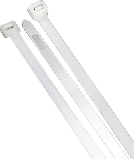 SAS Cable Ties Plastic 200mmx2.5mm In White Colour 100pcs AK-KO-005