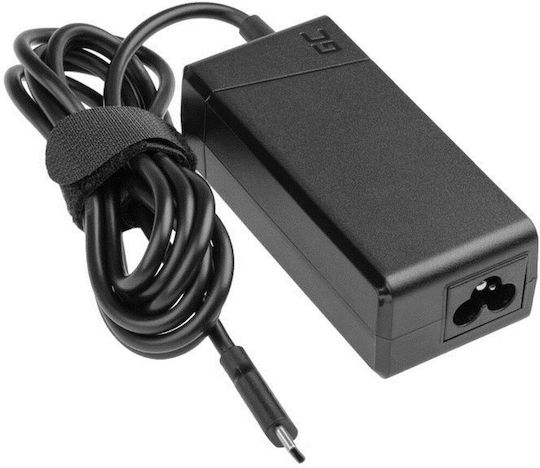 Green Cell USB-C Laptop Charger 45W 20V 2.25A for HP / Lenovo with Detachable Power Cable