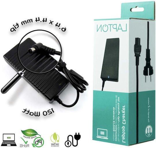 Laptop Charger 120W 19.5V 6.15A for Sony with Detachable Power Cord