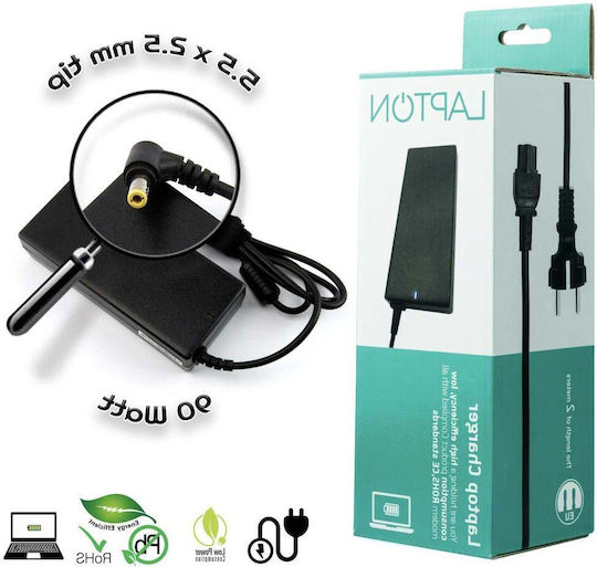 Lenovo Laptop Charger 90W 20V 4.5A for Fujitsu / Lenovo with Detachable Power Cable