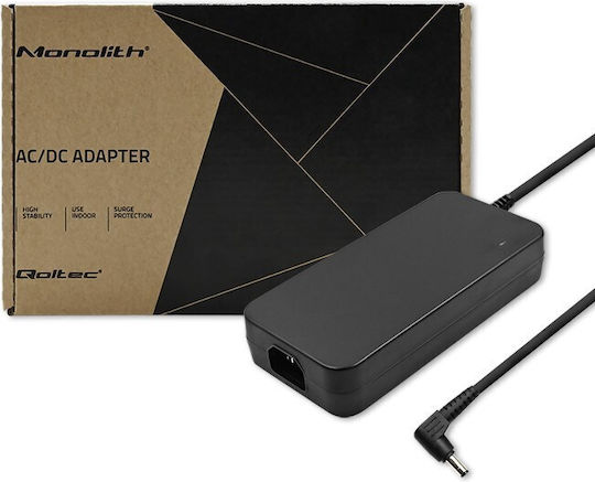 Qoltec ADAPTER Зарядно за лаптоп 180W 19V 9.5Спецификация за Asus с Отделяем Кабел за Захранване