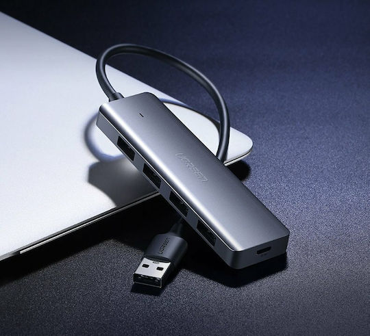 Ugreen CM219 Hub 4 Anschlüsse USB 3.0 mit USB-A Anschluss Grau