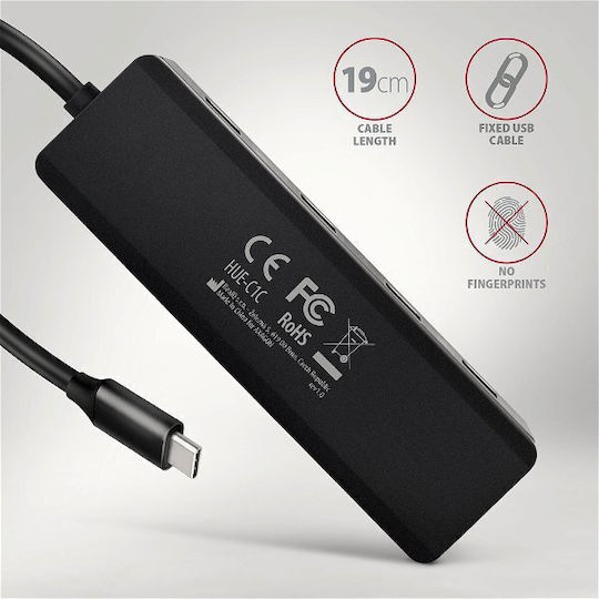 Axagon Ηuε-c1c Hub 5 Θυρών USB 3.2 με σύνδεση USB-C