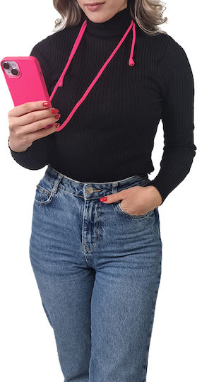 Silicone Case Lanyard Carryhang Sonique Samsung Galaxy S24 Plus Pink