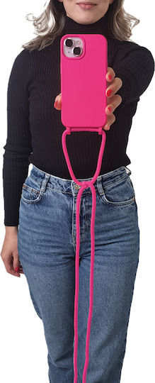 Silicone Case Lanyard Carryhang Sonique Samsung Galaxy S24 Plus Pink