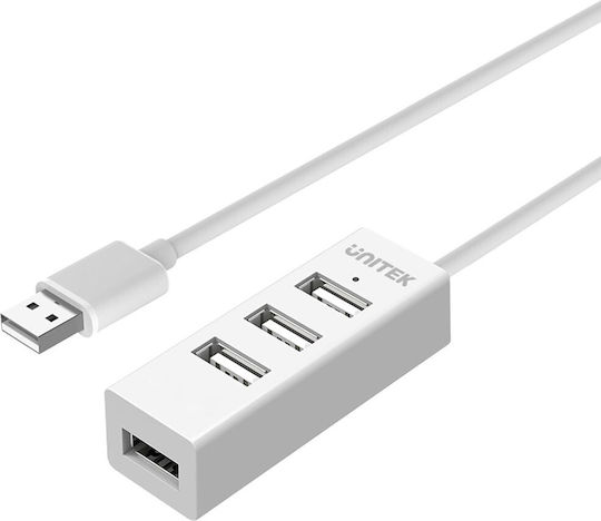 Unitek USB Hub 4 USB 2.0 Ports with USB-A Connection White