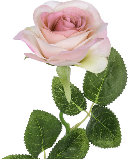 Decorative Artificial Flower Rose Pink 50cm GloboStar