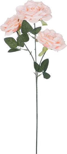 Decorative Artificial Flower Rose Pink 66cm GloboStar