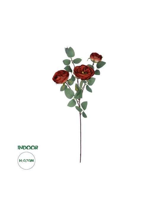 GloboStar Artificial Decorative Branch Rose Red 70cm 1pcs