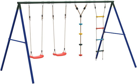 vidaXL Metal Double Swing 341x185x185cm Multicolour