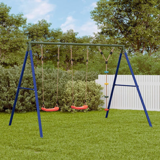 vidaXL Κούνια Διπλή Μεταλλική 273.5x185x185εκ. Πολύχρωμη