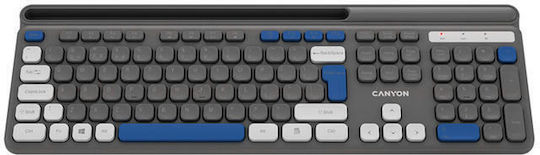 Canyon HKB-W03 Kabellos Nur Tastatur Englisch US Gray