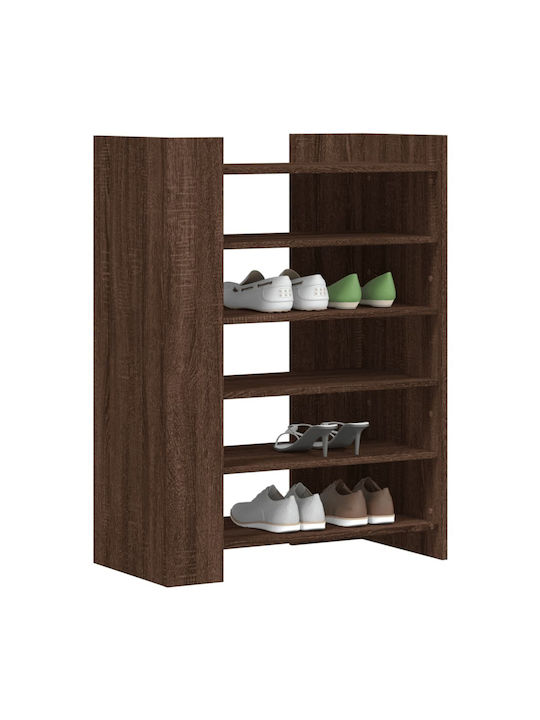 Wooden Shoe Organizer Brown 74.5x37.5x100cm