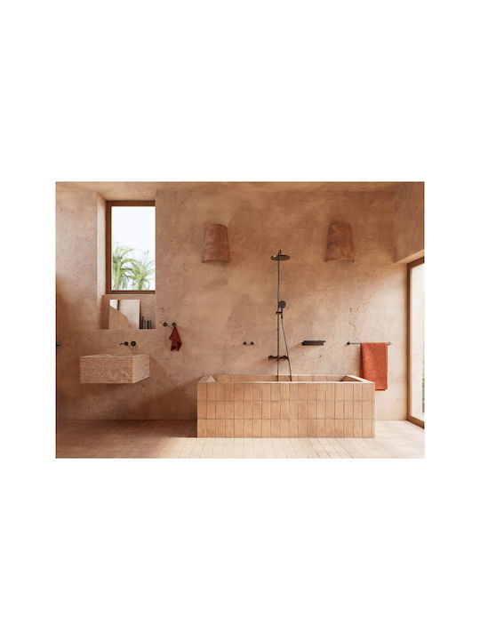 Verdi Omicron Single Wall-Mounted Bathroom Hook ​4.4x4.4cm Black