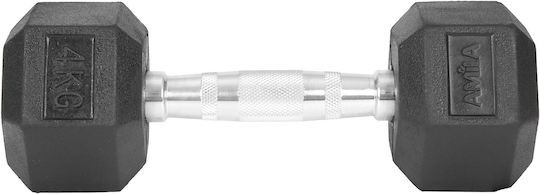 AMILA Dumbbell Hexagon Rubber 1 x 4.0kg