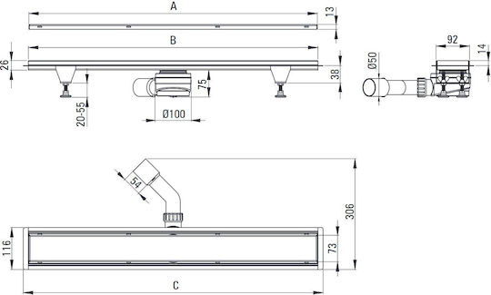 Deante Kos N07d 70 Cm Linear Floor Drain