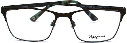Pepe Jeans Männlich Metallisch Brillenrahmen Braun PJ1205-C2
