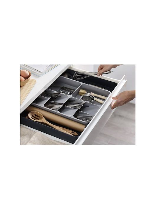 Verk Group Opening Plastic Drawer Cutlery Tray 50x39x5cm Grey