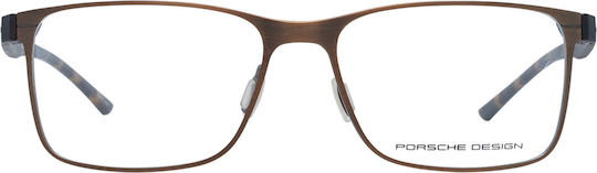 Porsche Design Мъжки Рамка за Очила с Титан Кафяв P8346 55E