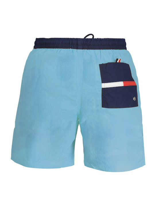 Squola Nautica Italiana Herren Badebekleidung Shorts Hellblau mit Mustern