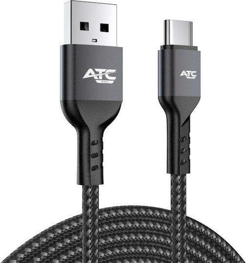 ATC USB Typ-C Kabel USB 2.0 männlich - USB-A Schwarz 1m 20.003.0004