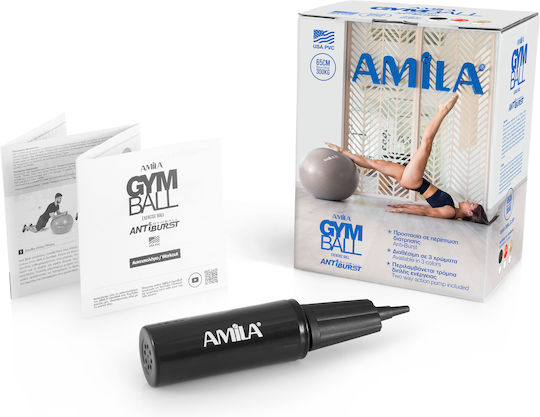 AMILA Топка Пилатес 65см , 1.35кг в Червен Цвят