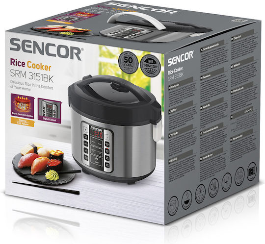 Sencor Rice Cooker 700W with Capacity 1.5lt