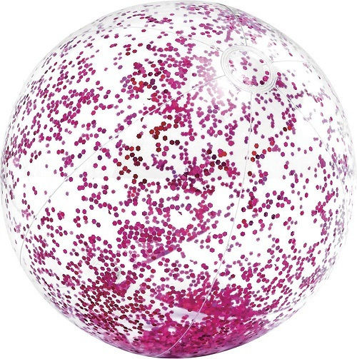 Μπάλα Θαλάσσης Transparent Glitter Beach Ball Intex 58070 Χρυσό