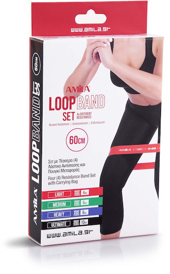 AMILA Loop Bands Σετ 4τμχ Πολύχρωμα 0.05m