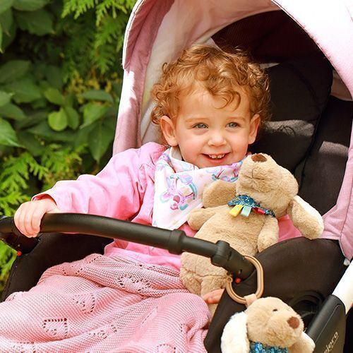 Babyono Horses Baby Bandana 100% Cotton with Button 2 Pieces