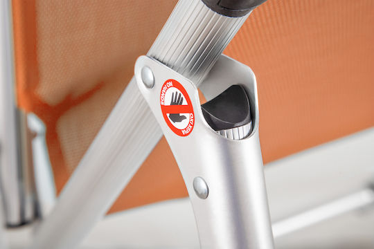 Escape Small Chair Beach Aluminium with High Back Orange