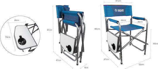 Escape Director's Chair Beach Blue Waterproof 47.5x57x85cm