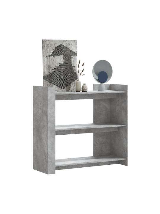Rectangular Side Table Wooden Gray L100xW35xH90cm.