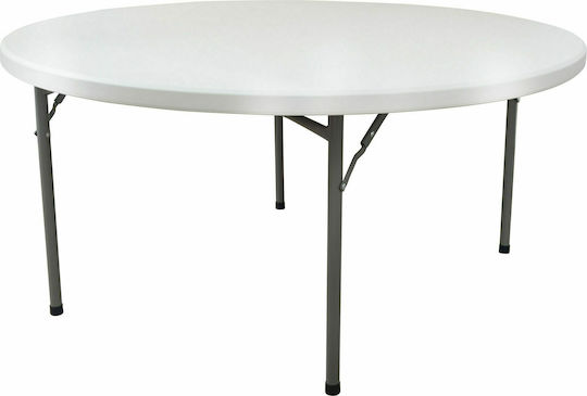 Table Catering 15524 Foldable 152x152x76cm White Table Catering 15524 Foldable 152x152x76cm White