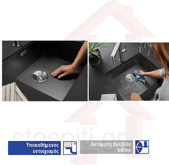 Blanco Zerox 500 U Υποκαθήμενος Inox με Μπαταρία Μ54xΠ44cm Γκρι