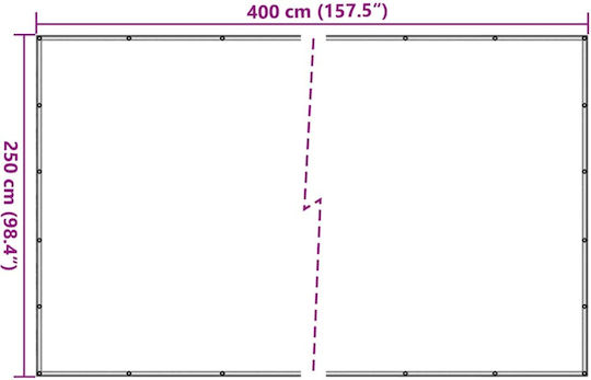 vidaXL Δίχτυ Αποσκευών Αυτοκινήτου 250x250cm Πράσινο