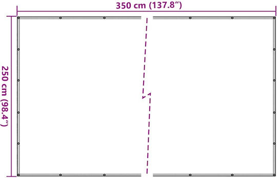 vidaXL Δίχτυ Αποσκευών Αυτοκινήτου 350x350cm Πράσινο