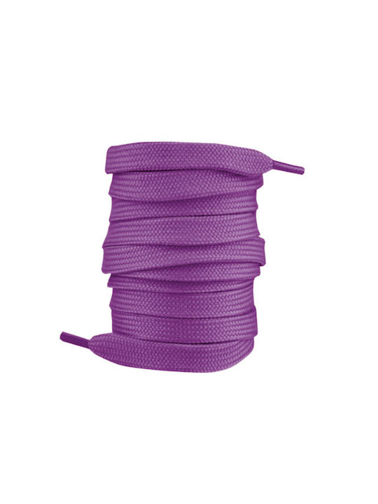 Bergal Sneaker Laces Neon Purple 075cm Φωσφοριζε Κορδονια Πλακε 75 Εκατοστα Χρωμα Μοβ Πλάτος 7 Mm Κατασκευασμένο Ανθεκτικό Πολυεστέρα